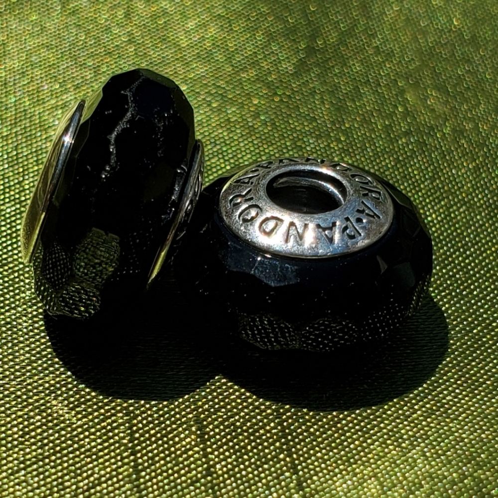 Pandora Black Glass Beads